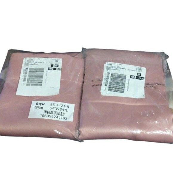 Pink Room Darkening Window Panels / Curtains with Grommets 54W x 84L NWT - Picture 1 of 3